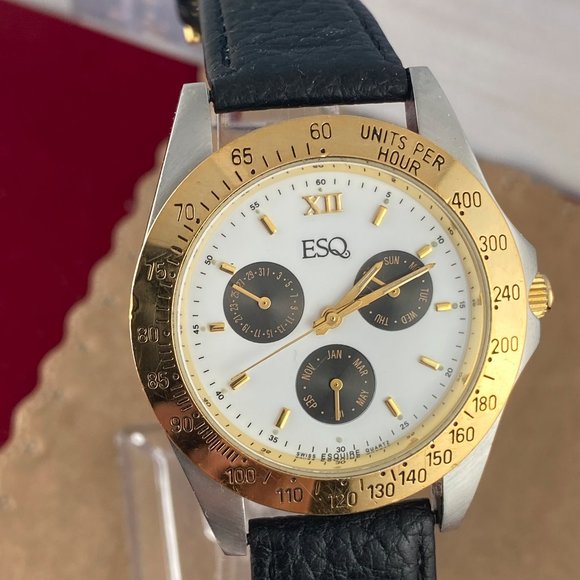 Movado ESQ Chronograph Tach Watch - Picture 1 of 7